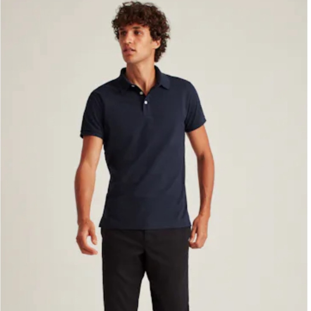NWT Bonobos Stretch Pique Polo - Heather Navy